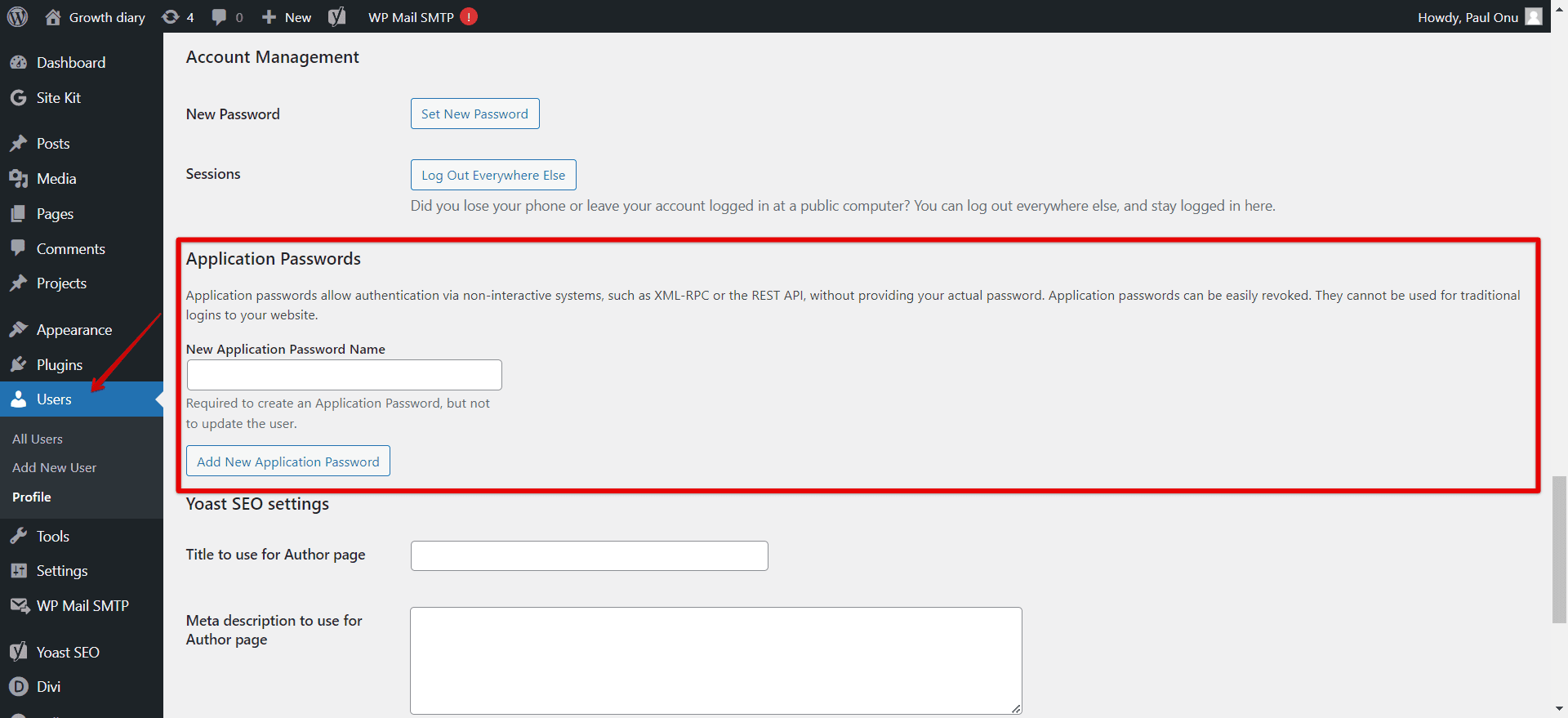 WordPress Application Password