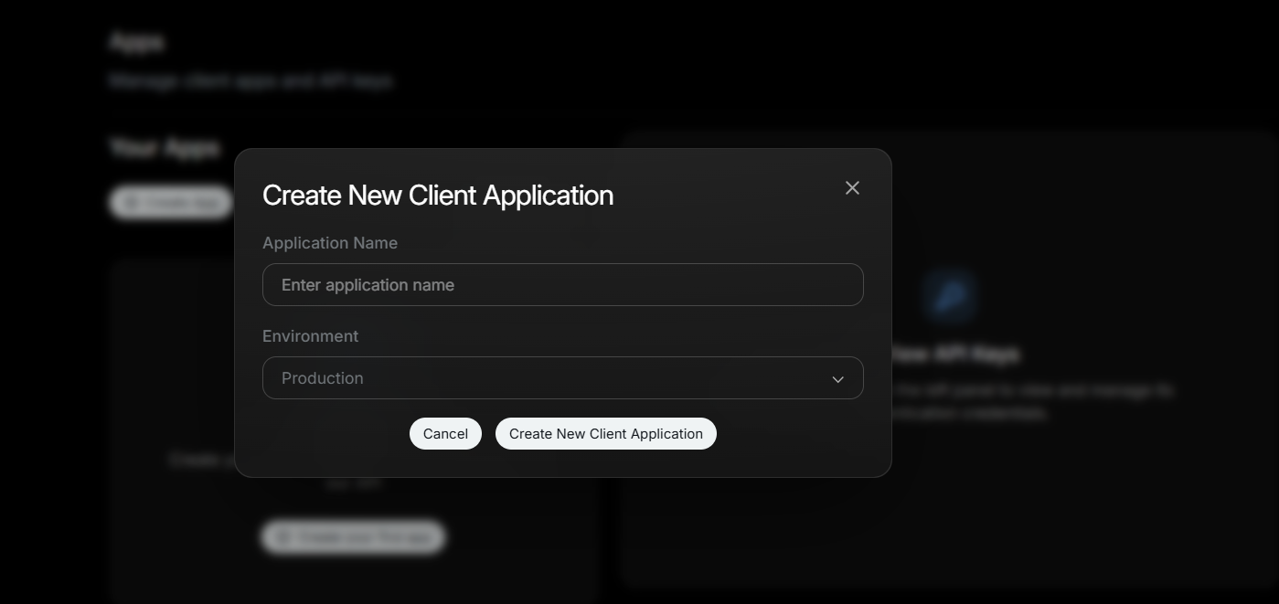 Create a new X app